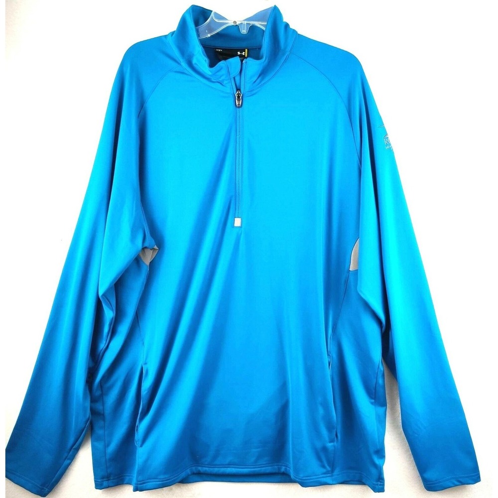 Under Armour Mens 1/4 Zip XXLarge Lightweight Pullover‎ Sweater Blue Size XXL